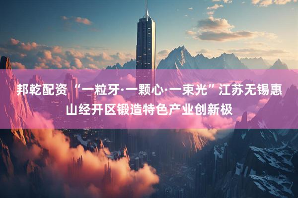 邦乾配资 “一粒牙·一颗心·一束光”江苏无锡惠山经开区锻造特色产业创新极